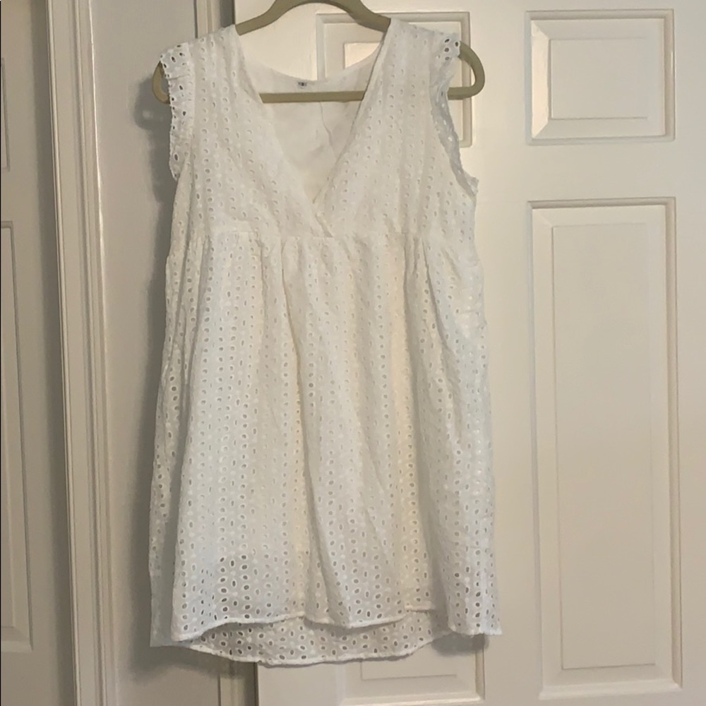 White eyelet dress
